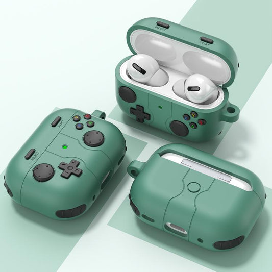 For AirPods Pro Game Console Style Wireless Earphone Silicone Case(Pine Green) - For AirPods Pro by buy2fix | Online Shopping UK | buy2fix