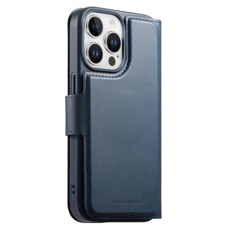 For iPhone 14 Pro CaseNeo Finger Grip Strap MagSafe Leather Phone Case(Blue) - iPhone 14 Pro Cases by CaseNeo | Online Shopping UK | buy2fix