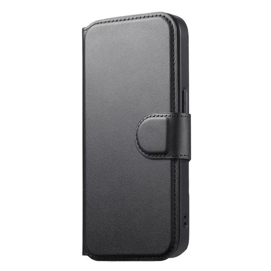 For iPhone 12 Pro Max CaseNeo Finger Grip Strap MagSafe Leather Phone Case(Black) - More iPhone Cases by CaseNeo | Online Shopping UK | buy2fix