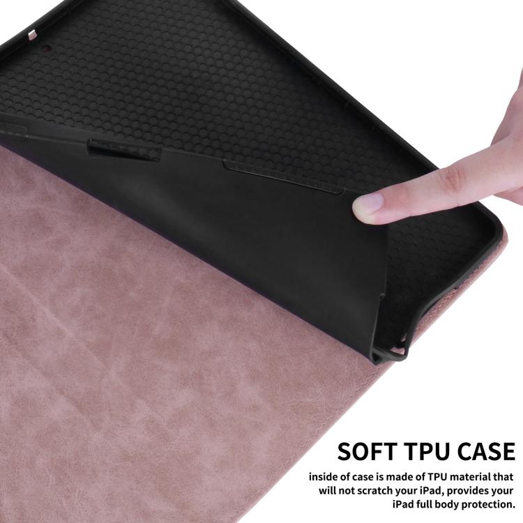 For iPad mini 6 / mini 2024 Rhombus Embossed Leather Smart Tablet Case(Pink) - iPad mini 2024 Cases by buy2fix | Online Shopping UK | buy2fix