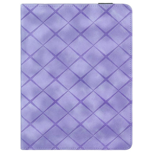 For iPad mini 6 / mini 2024 Rhombus Embossed Leather Smart Tablet Case(Purple) - iPad mini 2024 Cases by buy2fix | Online Shopping UK | buy2fix