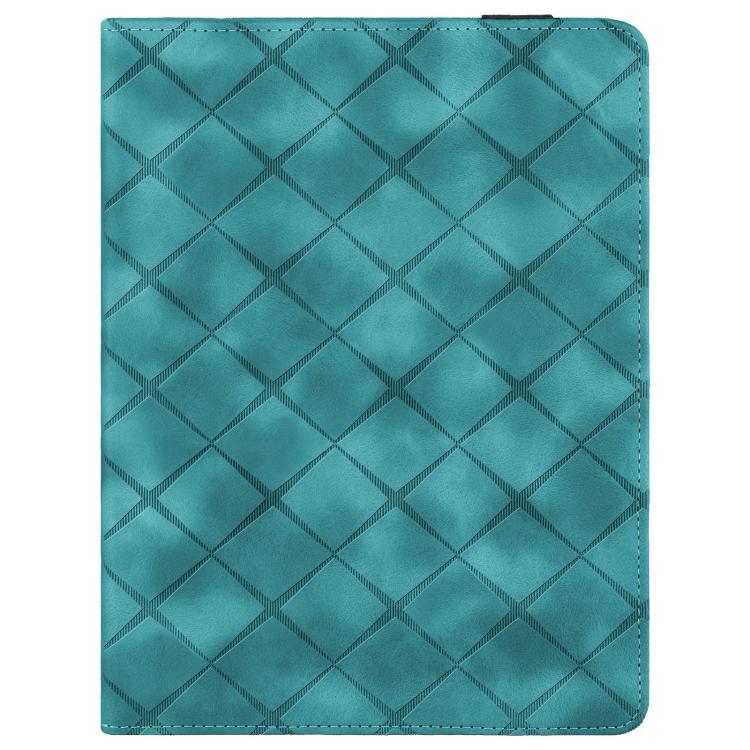For iPad mini 6 / mini 2024 Rhombus Embossed Leather Smart Tablet Case(Green) - iPad mini 2024 Cases by buy2fix | Online Shopping UK | buy2fix