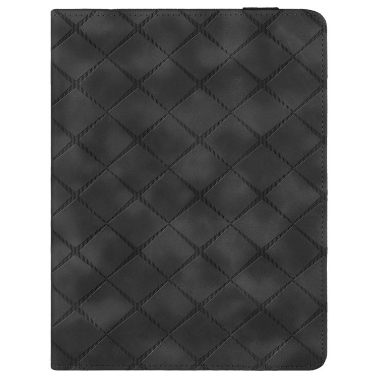 For iPad mini 6 / mini 2024 Rhombus Embossed Leather Smart Tablet Case(Black) - iPad mini 2024 Cases by buy2fix | Online Shopping UK | buy2fix