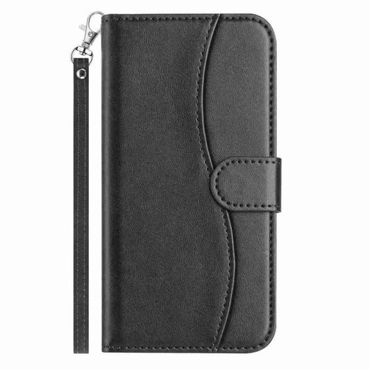 For iPhone Air Dual-Folded S-shape Leather Phone Case(Black) - iPhone Air Cases by buy2fix | Online Shopping UK | buy2fix