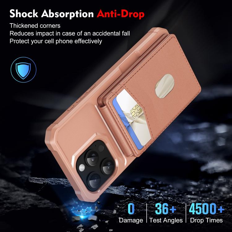 For iPhone 16 Pro Max 2-in-1 Magnetic Wallet MagSafe Leather Back Phone Case(Pink) - iPhone 16 Pro Max Cases by buy2fix | Online Shopping UK | buy2fix
