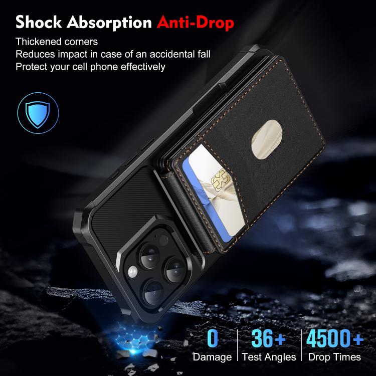 For iPhone 15 Pro 2-in-1 Magnetic Wallet MagSafe Leather Back Phone Case(Black) - iPhone 15 Pro Cases by buy2fix | Online Shopping UK | buy2fix