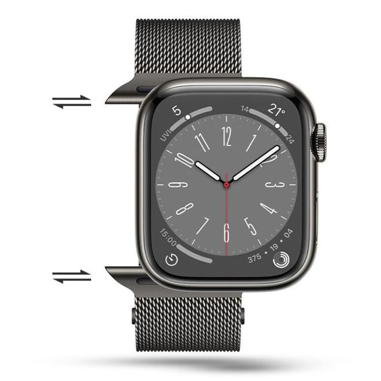 For Apple Watch 46mm / 49mm / 45mm / 44mm Kalebol Semi-circular Milanese Stainless Steel Strap(Vintage Gold) - Watch Bands by Kalebol | Online Shopping UK | buy2fix