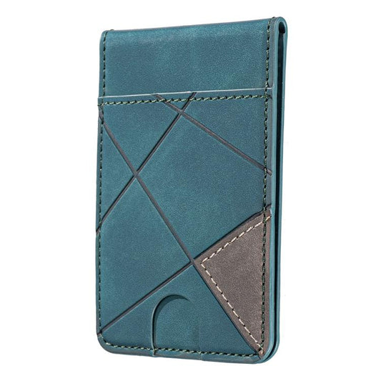 Prismatic Leather Vertical Magnetic Wallet Card Bag Case(Green) - Adhesive Card Holders by buy2fix | Online Shopping UK | buy2fix