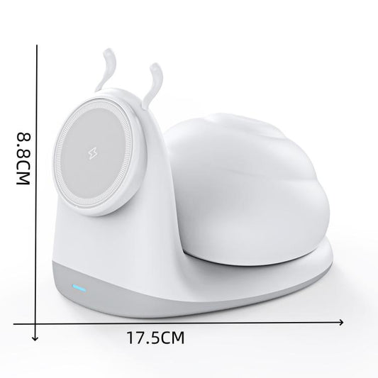 W11 Multifunctional Magnetic Wireless Charger with Night Light(White) - Wireless Charger by buy2fix | Online Shopping UK | buy2fix