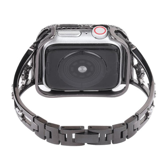 For Apple Watch 46mm / 49mm / 45mm / 44mm Kalebol Zirconia Watch Strap(Black) - Watch Bands by Kalebol | Online Shopping UK | buy2fix