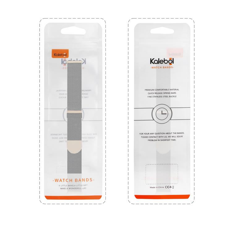 For Apple Watch 46mm / 49mm / 45mm / 44mm Kalebol Semi-round Tail Milan Stainless Steel Strap(Pink Orange) - Watch Bands by Kalebol | Online Shopping UK | buy2fix