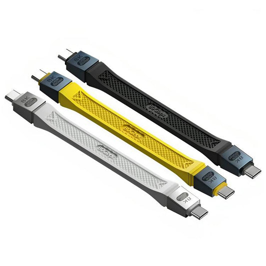 240W 8K 80Gbps USB-C / Type-C to USB-C / Type-C For Thunderbolt 5 Full Function FPC Cable Data Cable(Yellow) - USB-C & Type-C Cable by buy2fix | Online Shopping UK | buy2fix