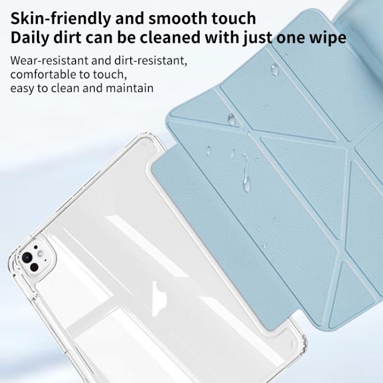 For iPad Pro 11 2024 ZGA Genre Series Y-Fold Leather Tablet Case with Pen Slot(Blue) - iPad Pro 11 2024 Cases by ZGA | Online Shopping UK | buy2fix