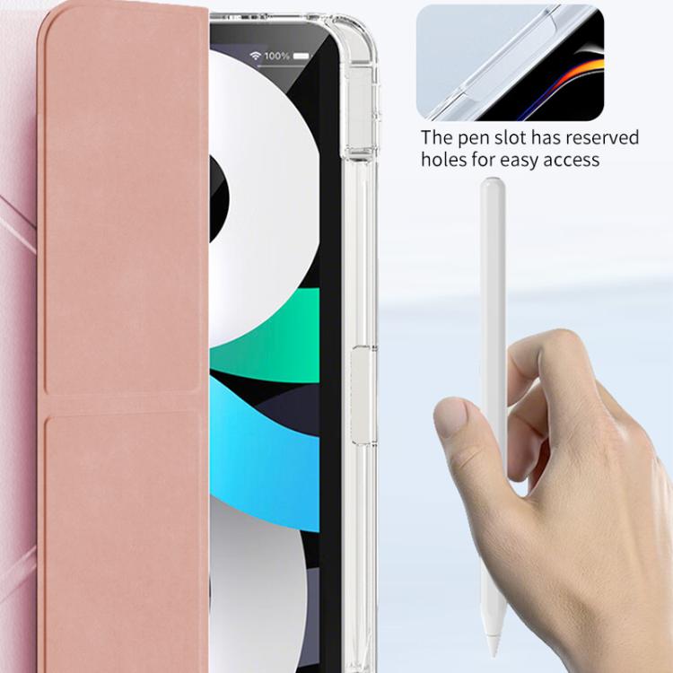 For iPad Pro 11 2024 ZGA Genre Series Y-Fold Leather Tablet Case with Pen Slot(Pink) - iPad Pro 11 2024 Cases by ZGA | Online Shopping UK | buy2fix
