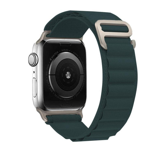 For Apple Watch 46mm / 49mm / 45mm / 44mm Kalebol Aline Nylon Loop Watch Band(Dark Green) - Watch Bands by Kalebol | Online Shopping UK | buy2fix