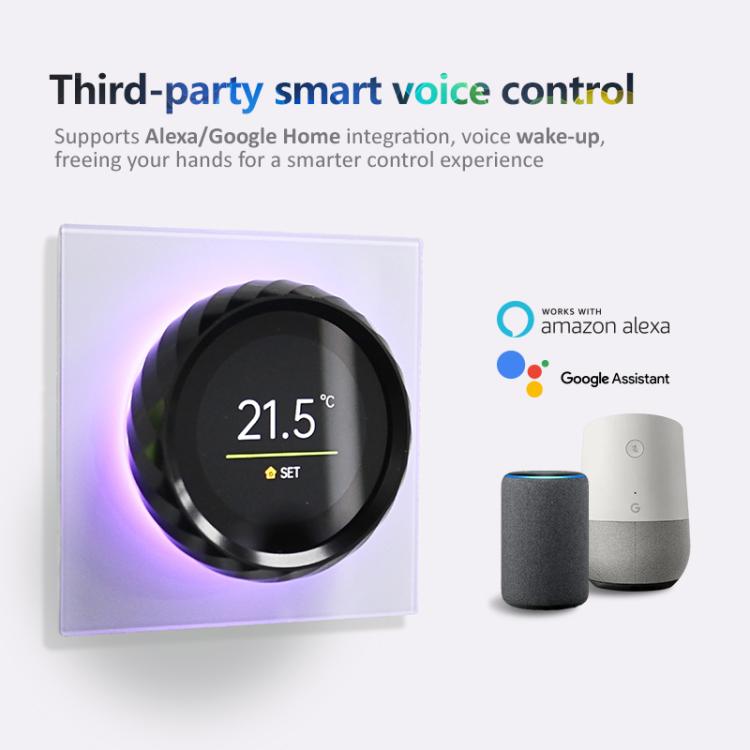 BHT-2007-P16-GALW Water Heating 1.6 inch TFT Color Screen WiFi Smart hreaded Knob Thermostat(White Black) - Thermostat & Thermometer by buy2fix | Online Shopping UK | buy2fix