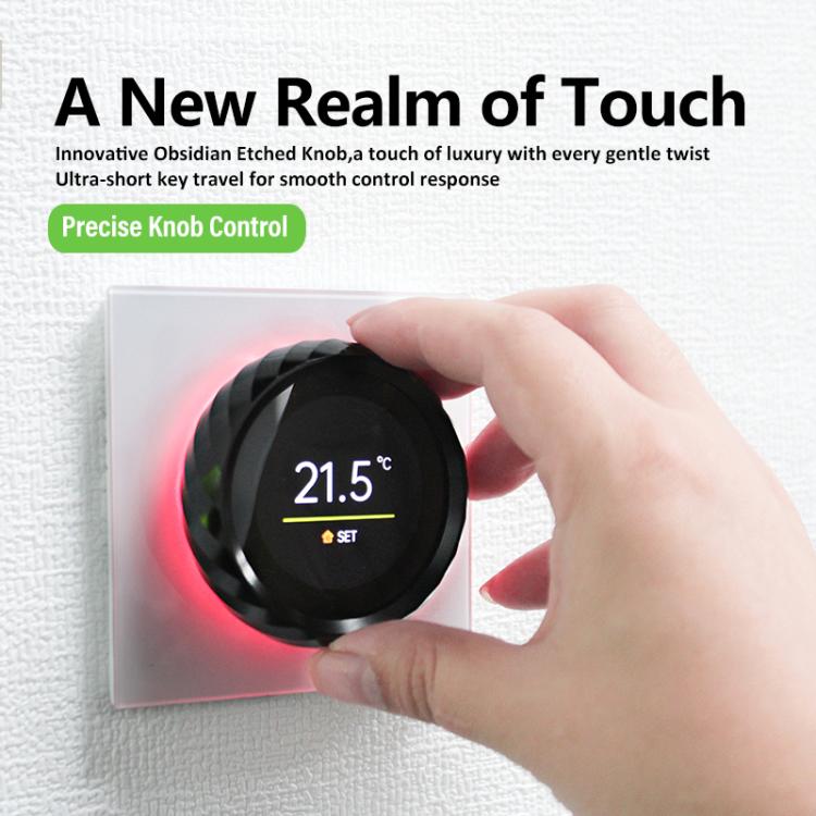 BHT-2007-P16-GALW Water Heating 1.6 inch TFT Color Screen WiFi Smart hreaded Knob Thermostat(White Black) - Thermostat & Thermometer by buy2fix | Online Shopping UK | buy2fix