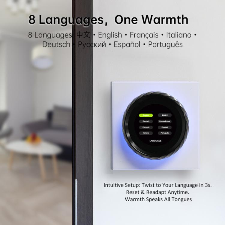 BHT-2007-P16-GALW Water Heating 1.6 inch TFT Color Screen WiFi Smart hreaded Knob Thermostat(White Black) - Thermostat & Thermometer by buy2fix | Online Shopping UK | buy2fix
