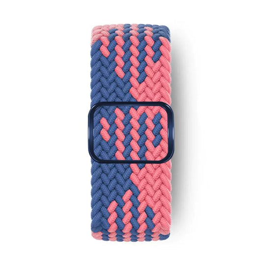 For Apple Watch 46mm / 49mm / 45mm / 44mm Kalebol Eight Buckle Nylon Braided Watch Band(Blue Pink) - Watch Bands by Kalebol | Online Shopping UK | buy2fix