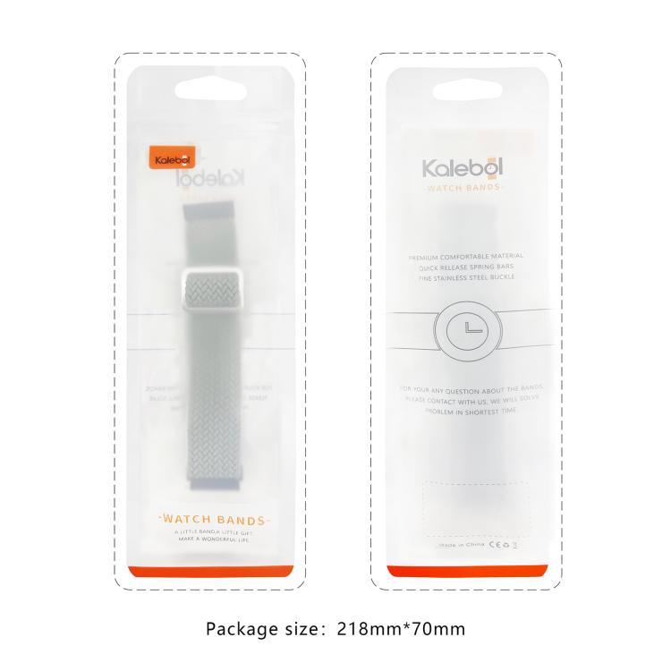 For Apple Watch 46mm / 49mm / 45mm / 44mm Kalebol Eight Buckle Nylon Braided Watch Band(Space Gray) - Watch Bands by Kalebol | Online Shopping UK | buy2fix