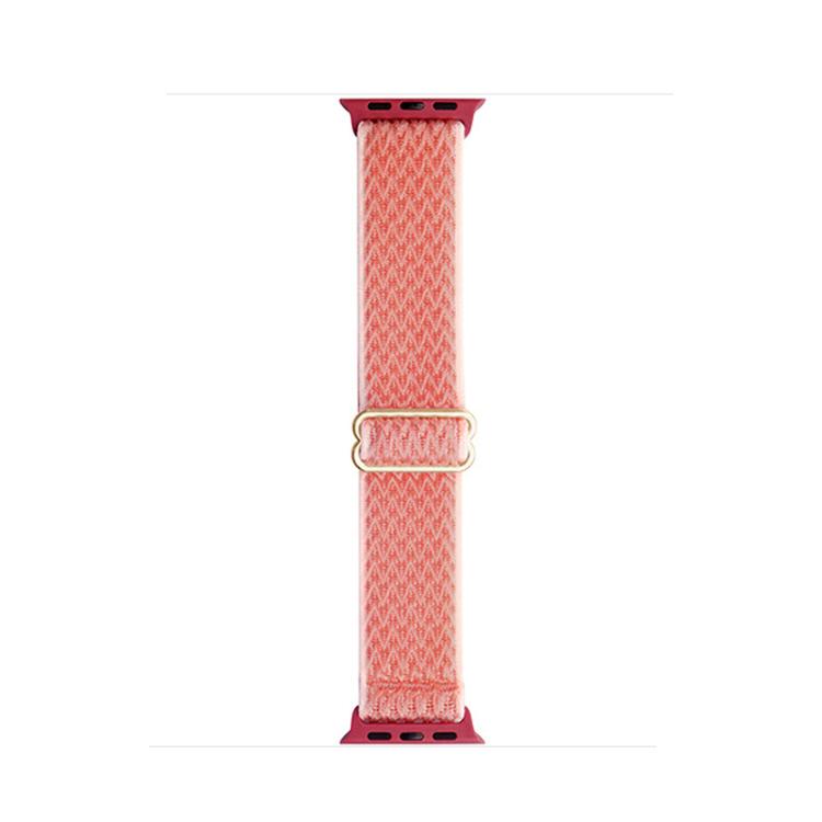 For Apple Watch 42mm / 41mm / 40mm / 38mm Kalebol Eight Buckle Wavy Braided Nylon Watch Band(Orange) - Watch Bands by Kalebol | Online Shopping UK | buy2fix