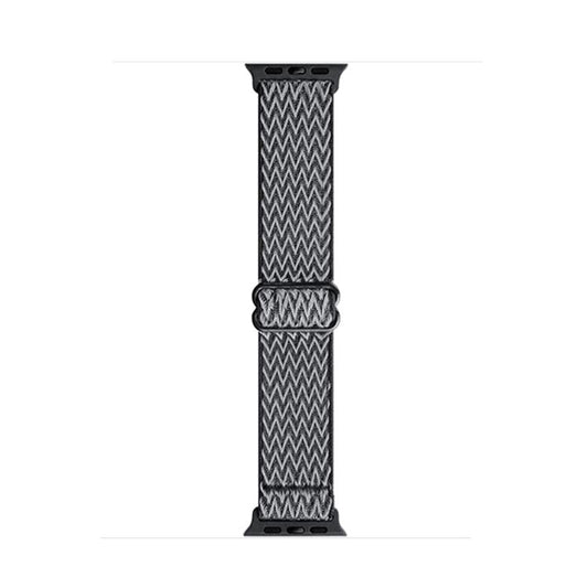 For Apple Watch 42mm / 41mm / 40mm / 38mm Kalebol Eight Buckle Wavy Braided Nylon Watch Band(Grey) - Watch Bands by Kalebol | Online Shopping UK | buy2fix