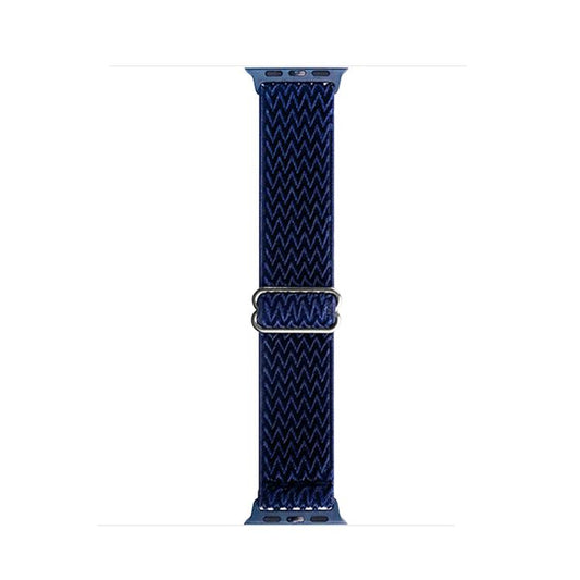 For Apple Watch 42mm / 41mm / 40mm / 38mm Kalebol Eight Buckle Wavy Braided Nylon Watch Band(Dark Blue) - Watch Bands by Kalebol | Online Shopping UK | buy2fix