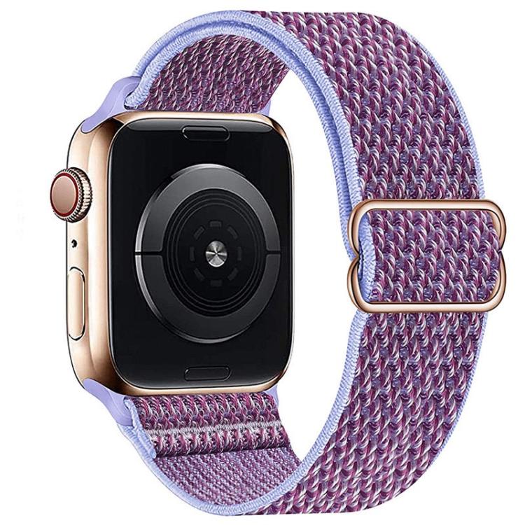 For Apple Watch 42mm / 41mm / 40mm / 38mm Kalebol Eight Buckle Wavy Braided Nylon Watch Band(Purple) - Watch Bands by Kalebol | Online Shopping UK | buy2fix