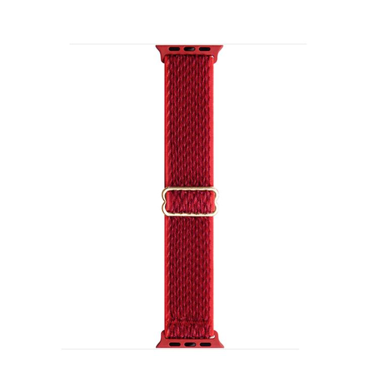 For Apple Watch 42mm / 41mm / 40mm / 38mm Kalebol Eight Buckle Wavy Braided Nylon Watch Band(Red) - Watch Bands by Kalebol | Online Shopping UK | buy2fix