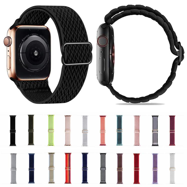 For Apple Watch 42mm / 41mm / 40mm / 38mm Kalebol Eight Buckle Wavy Braided Nylon Watch Band(Light Grey) - Watch Bands by Kalebol | Online Shopping UK | buy2fix