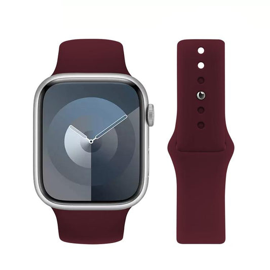 For Apple Watch 42mm / 41mm / 40mm / 38mm Kalebol Reverse Buckle Silicone Watch Band(Wine Red) - Watch Bands by Kalebol | Online Shopping UK | buy2fix