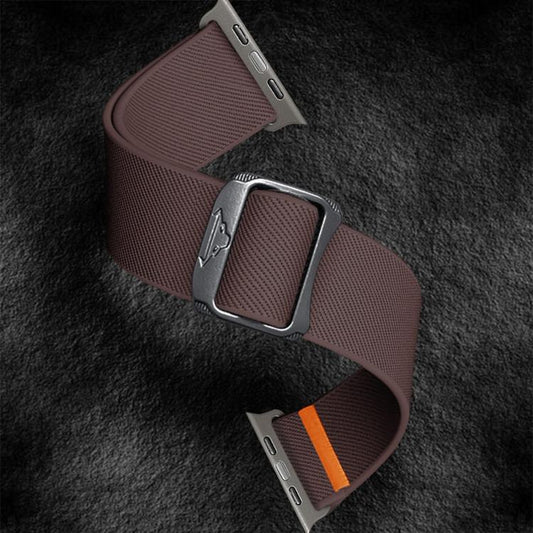 For Apple Watch 42mm / 41mm / 40mm / 38mm Kalebol Bull Bead Buckle Elastic Nylon Watch Band(Smoky Purple) - Watch Bands by Kalebol | Online Shopping UK | buy2fix