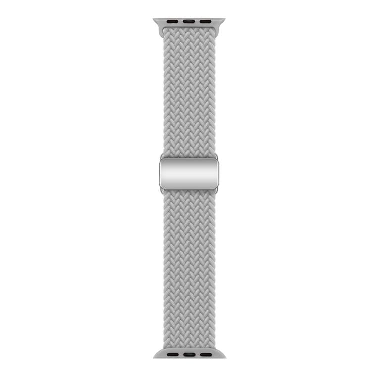 For Apple Watch 42mm / 41mm / 40mm / 38mm Kalebol Nylon Loop Magnetic Buckle Watch Band(Light Grey) - Watch Bands by Kalebol | Online Shopping UK | buy2fix