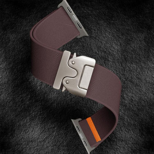 For Apple Watch 42mm / 41mm / 40mm / 38mm Kalebol Parachute Buckle Elastic Nylon Watch Band(Smoky Purple) - Watch Bands by Kalebol | Online Shopping UK | buy2fix