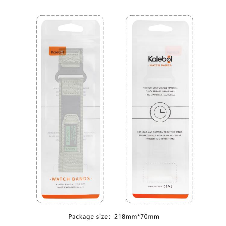 For Apple Watch 42mm / 41mm / 40mm / 38mm Kalebol Canvas Nylon Hook and Loop Watch Band(Army Green) - Watch Bands by Kalebol | Online Shopping UK | buy2fix
