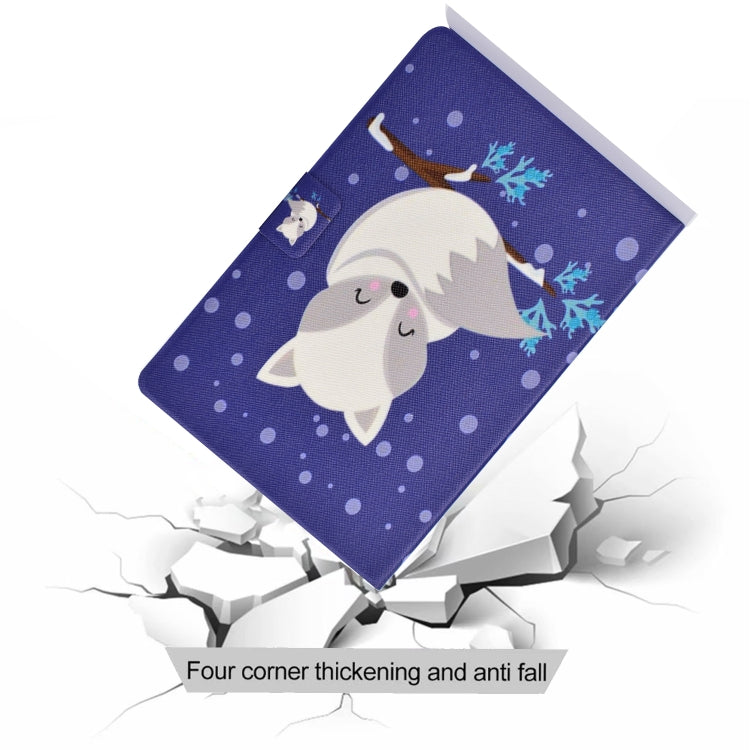 For Samsung Galaxy Tab S8 / Galaxy Tab S7 T870 Electric Pressed Left Right Flat Leather Case with Sleep Function Pen Cover & Card Slot & Holder(Arctic Fox) - Galaxy Tab S8 Cases by buy2fix | Online Shopping UK | buy2fix