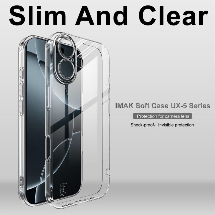 For iPhone 17 imak UX-5 Series Super Slim Transparent Shockproof TPU Protective Case(Transparent) - iPhone 17 Cases by imak | Online Shopping UK | buy2fix