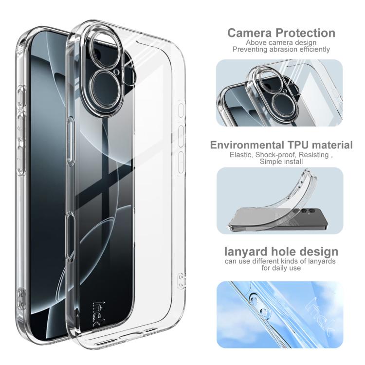 For iPhone 17 imak UX-5 Series Super Slim Transparent Shockproof TPU Protective Case(Transparent) - iPhone 17 Cases by imak | Online Shopping UK | buy2fix