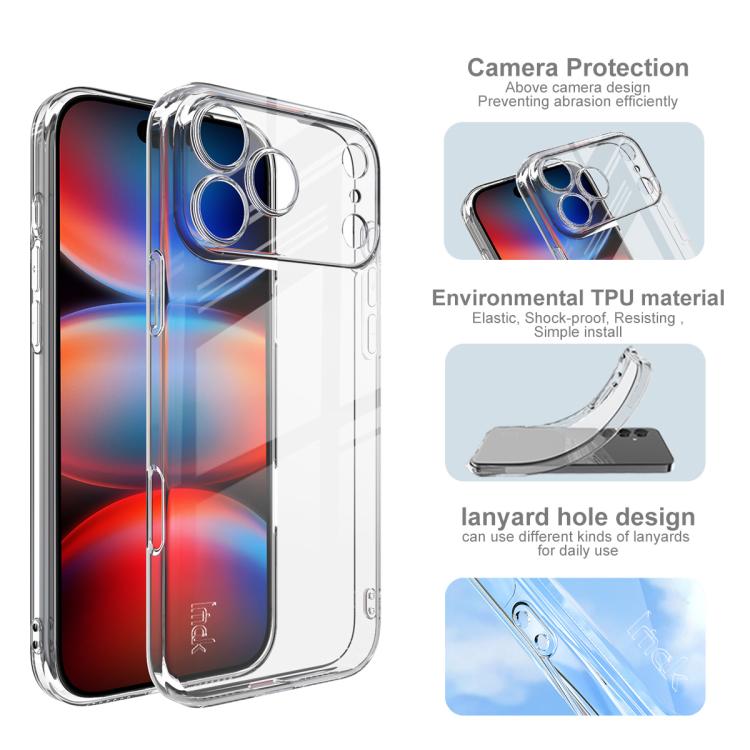 For iPhone 17 Pro imak UX-5 Series Super Slim Transparent Shockproof TPU Protective Case(Transparent) - iPhone 17 Pro Cases by imak | Online Shopping UK | buy2fix