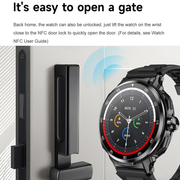 D11 1.46 inch 2 in 1 Bluetooth Earphone Smart Watch, Support Bluetooth Call / NFC / Heart Rate(Green) - Smart Watches by buy2fix | Online Shopping UK | buy2fix