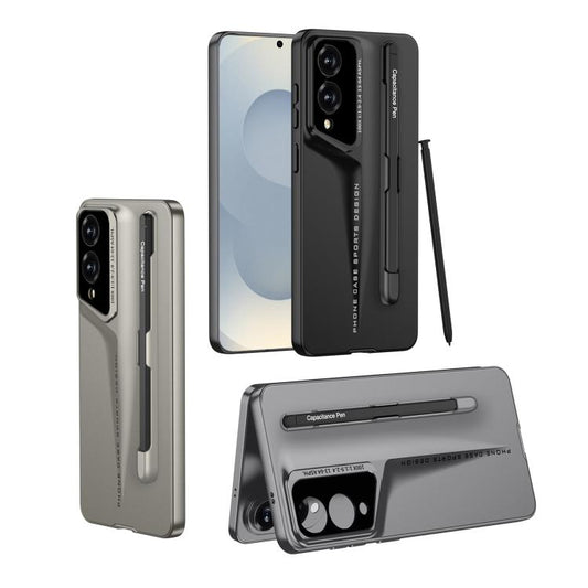 For Samsung Galaxy S25 Edge 5G GKK Blade Ultra-thin Full Coverage Phone Case with Pen(Black) - Galaxy S25 Edge 5G Cases by GKK | Online Shopping UK | buy2fix