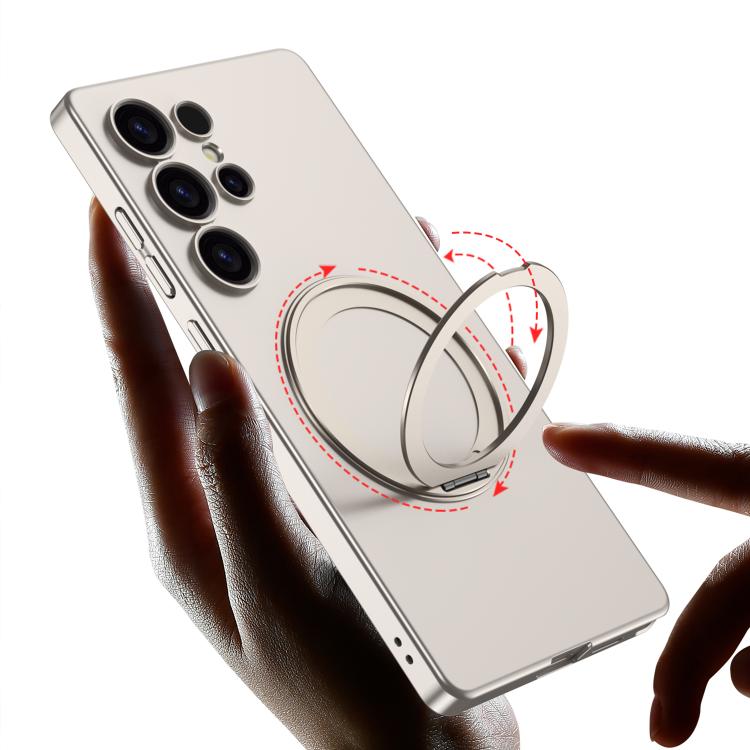For Samsung Galaxy S25 Ultra 5G GKK Ultra-thin All-inclusive Rotation Holder MagSafe Phone Case(Titanium Grey) - Galaxy S25 Ultra 5G Cases by GKK | Online Shopping UK | buy2fix