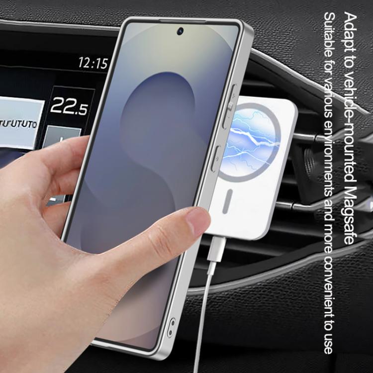 For Samsung Galaxy S25 Ultra 5G GKK Metal Paint Skin Feel Leather MagSafe Holder Phone Case(Titanium Orange) - Galaxy S25 Ultra 5G Cases by GKK | Online Shopping UK | buy2fix