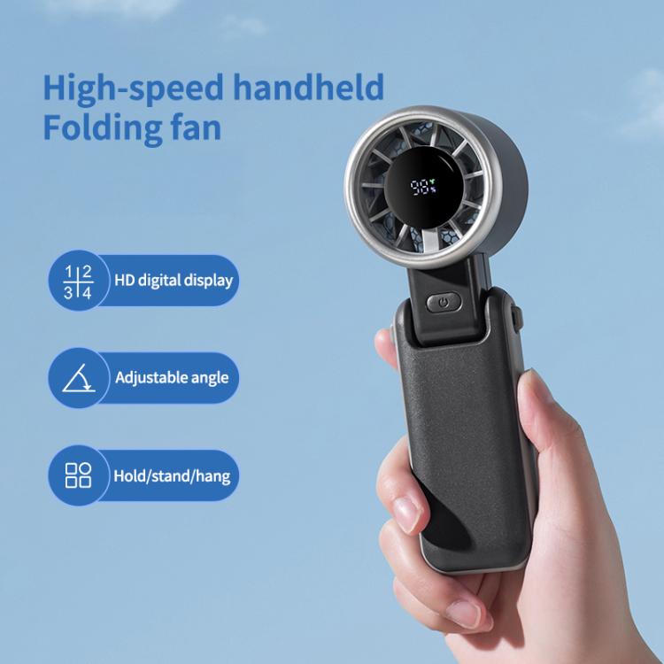 H03 High Speed ??Handheld Folding Fan(White) - Electric Fans by buy2fix | Online Shopping UK | buy2fix