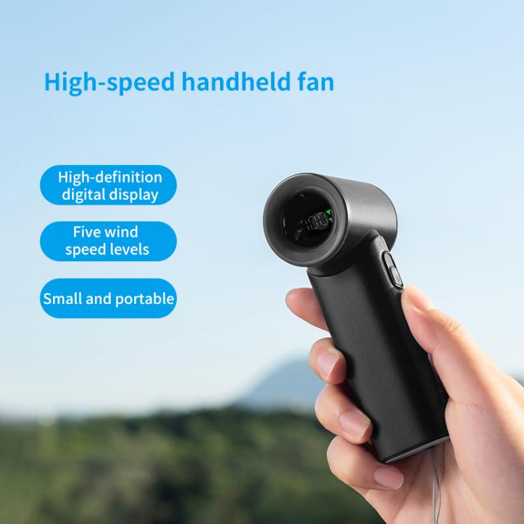 N610 Digital Display High Speed Handheld Fan(Green) - Electric Fans by buy2fix | Online Shopping UK | buy2fix