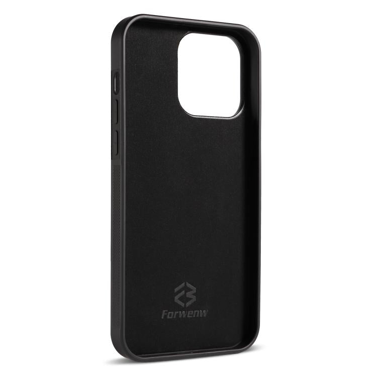 For iPhone 14 Pro Max Forwenw F5 Series Integrated Card Bag Phone Case(Brown) - iPhone 14 Pro Max Cases by Forwenw | Online Shopping UK | buy2fix