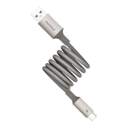 MOMAX DA60 66W USB to USB-C / Type-C Magnetic Braided Fast Charging Cable, Length:1m(Titanium Gold) - USB-C & Type-C Cable by MOMAX | Online Shopping UK | buy2fix