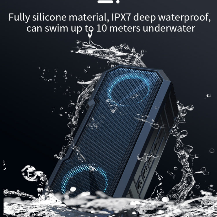 X8 Wireless Bluetooth Speaker IPX7 Waterproof Color Light Subwoofer(Light Blue) - Waterproof Speaker by buy2fix | Online Shopping UK | buy2fix