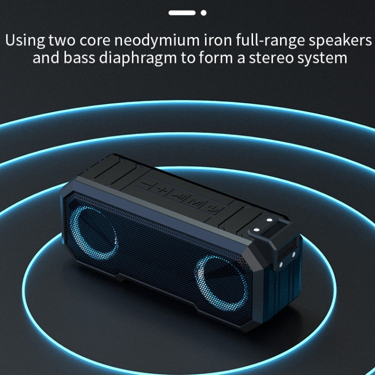 X8 Wireless Bluetooth Speaker IPX7 Waterproof Color Light Subwoofer(Light Blue) - Waterproof Speaker by buy2fix | Online Shopping UK | buy2fix