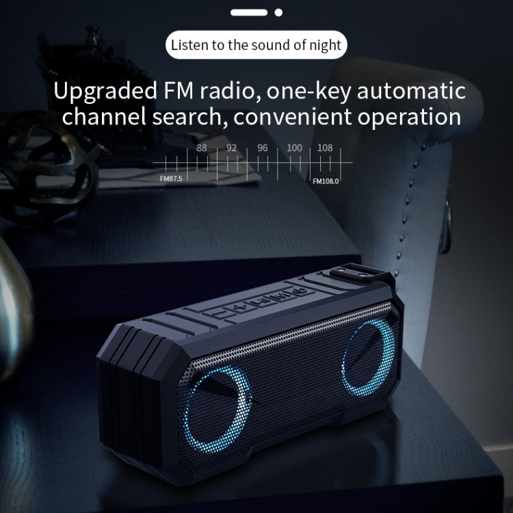 X8 Wireless Bluetooth Speaker IPX7 Waterproof Color Light Subwoofer(Light Blue) - Waterproof Speaker by buy2fix | Online Shopping UK | buy2fix